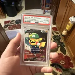 Full-Art Luigi Pikachu Pokemon 2016 Mario Pikachu Promo Japanese 296/XY-P PSA 10 - Image 1