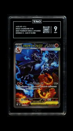 Mega Charizard X ex #110/080 Pokemon Inferno X Japanese TAG 9 Mint 5a - Image 1