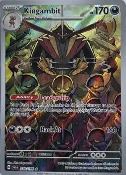 Kingambit 220/198 Illustration Rare Scarlet & Violet Pokemon Near Mint - Image 1