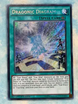 YUGIOH DRAGONIC DIAGRAM SECRET RARE MIXED EDITION NEAR MINT MACR-EN053 - Image 1