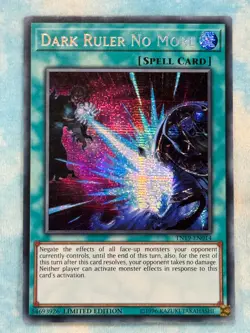 YUGIOH DARK RULER NO MORE PRISMATIC SECRET RARE NEAR MINT TN19-EN014 - Image 1