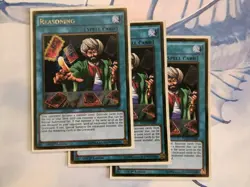 YUGIOH REASONING PGL3-EN080 1ST GOLD X3 NM - Image 1
