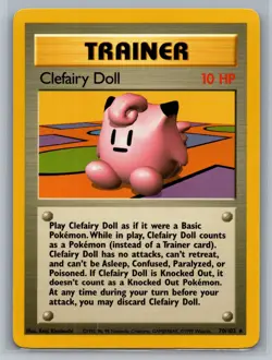 Clefairy Doll Base Set #070/102 Rare Pokemon Card - Image 1
