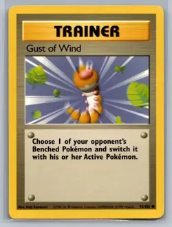Gust of Wind Base Set #093/102 Common Pokemon Card - Image 1