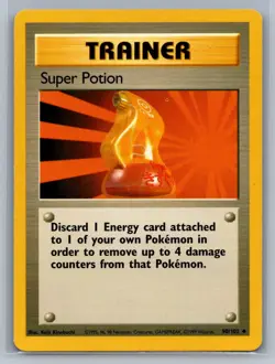 Super Potion Base Set #090/102 Uncommon Pokemon Card - Image 1