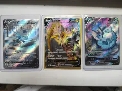 Pokemon TCG Chinese 3 Card Glaceon Jolteon Vaporeon V Alt Art Holo Sword&Shield - Image 1