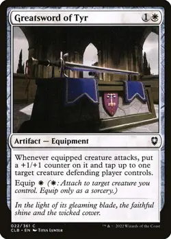 1x Greatsword of Tyr - Foil NM Eng MTG - Commander Legends Baldur's Gate - Image 1