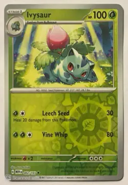 Pokemon Ivysaur 002/165 Sv Scarlet & Violet 151 Reverse Holo 100HP - Image 1