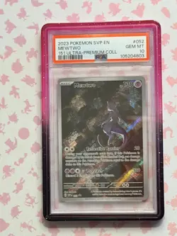 Pokemon 2023 Mewtwo 052 Black Star Promo 151 Ultra Premium Collection PSA 10 - Image 1