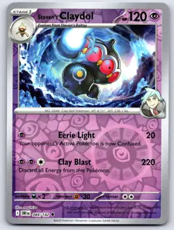 STEVEN'S CLAYDOL 084/182 UNCOMMON DESTINED RIVALS POKEMON REVERSE HOLO NEAR MINT - Image 1