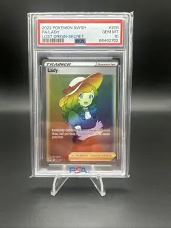 PSA 10 Gem Mint 2022 Pokemon SWSH FA/Lady Lost Origin-Secret #208 - Image 1