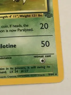 Pinsir 9/64 Jungle Holo Rare Lightly Played Pokemon Card - Image 5