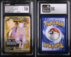 CGC 10 Team Rocket's Mewtwo ex 240/182 Pokemon Destined Rivals Englisch - Image 3