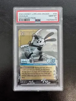 Disney Lorcana Oswald The Lucky Rabbit 06/D23 D23 Collection PSA 10 GEM MINT - Image 1