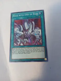 YUGIOH Rage with Eyes of Blue SUPER RARE LED3-EN004 Near Mint NM - Image 1