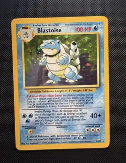Pokemon TCG Blastoise 2/102 Holo Base Set Unlimited 1999 WOTC NM - Image 1