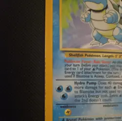 Blastoise 2/102 Pokemon Card TCG Base Set Unlimited Holo MP - Image 2