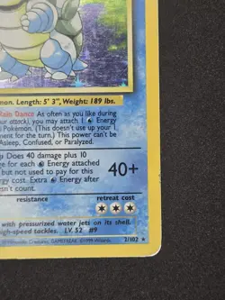 Blastoise Base Set 2 2/130 Holo Pokemon TCG Unlimited Holo Rare MP/HP - Image 5