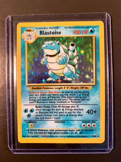 Blastoise Base Set 2/102 Unlimited Holo Pokemon TCG Card - Vintage - Image 1