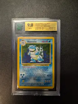 1999 Pokemon Base Set Unlimited Blastoise Holo #2 TCG MNT 9 - Image 1