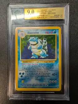 1999 Pokemon Base Set Unlimited Blastoise Holo #2 TCG MNT 9 - Image 2