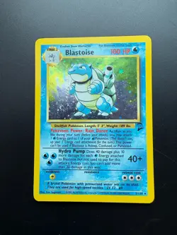 Pokemon Tcg Base Set Two Blastoise Holo With Nice Swirl! 2/130 - Image 1
