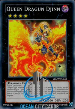 Yugioh Queen Dragun Djinn Super Rare GAOV-EN049 - Image 1