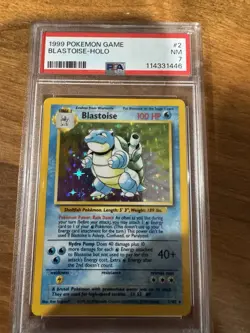 Pokemon TCG Blastoise Base Set Holo Rare 2/102 PSA 7 1999 English - Image 1