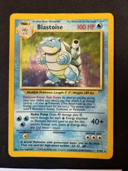 Pokemon TCG Blastoise 11/102 Base Set Unlimited Holo Rare - Image 1