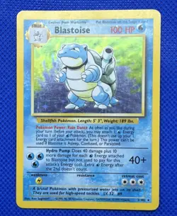 Pokemon TCG Blastoise Base Set Holo Unlimited Rare Card 2/102 WOTC 1999 - Image 1