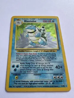 💧 Pokemon TCG Blastoise Base Set Holo 2/102 Unlimited Rare Excellent ✨ - Image 1