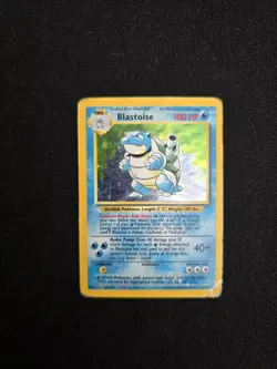Pokemon TCG Blastoise Holo Card Base Set 2/102 - Image 2