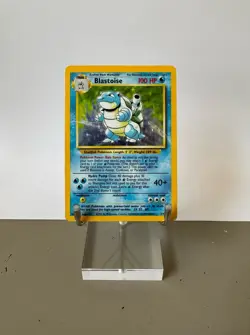 Pokemon TCG Blastoise Holo Card Base Set 2/102 Unlimited - Heavy Play. - Image 1