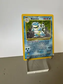 Pokemon TCG Blastoise Holo Card Base Set 2/102 Unlimited - Heavy Play. - Image 2