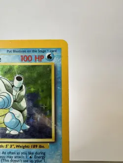 Pokemon TCG Blastoise Holo Card Base Set 2/102 Unlimited - Heavy Play. - Image 4