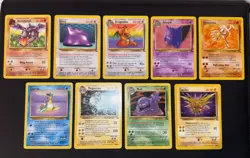 9x Pokemon TCG Fossil Rare Non-Holo Cards - NM/LP - Gengar, Dragonite, Lapras - Image 3