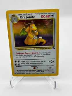 Pokemon TCG Dragonite Fossil 4/62 Holo LP - Image 1