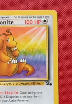 Pokemon TCG Dragonite 19/62 Fossil Regular Non Holo Rare Card LP - Image 3