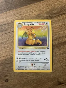 Pokemon TCG Dragonite Holo Card 4/62 Fossil Unlimited WOTC Rare - Image 1