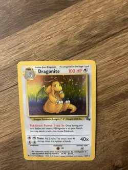 Pokemon TCG Dragonite Holo Card 4/62 Fossil Unlimited WOTC Rare - Image 4