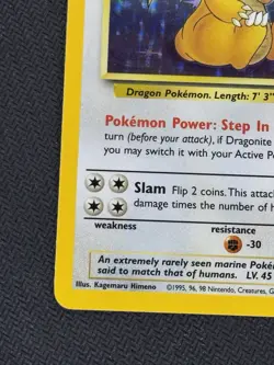 Pokemon TCG Dragonite 4/62 Fossil Holo Rare Card Near Mint Condition - Image 5