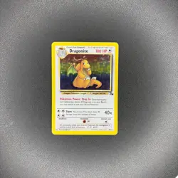 1999 Pokemon Fossil Dragonite Holo Rare 4/62 HP Vintage TCG - Image 1