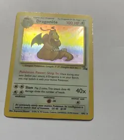 Pokemon TCG Dragonite Fossil Holo Unlimited Rare Card 4/62 - Image 2