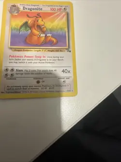 Pokemon TCG Dragonite 19/62 Fossil Rare Non-Holo Card WOTC - Image 4