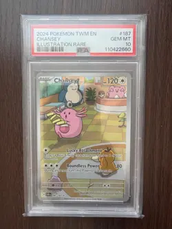 Chansey 187/167 Twilight Masquerade Illustration Rare Pokemon Card PSA 10 - Image 1