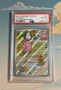 Pokemon Twilight Masquerade Chansey Illustration Rare 187/167 PSA 10 💎 - Image 1