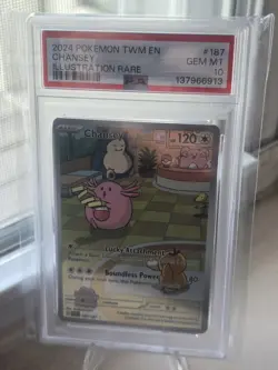 2024 Pokemon Twilight Masquerade Chansey Illustration Rare #187/167 PSA 10 - Image 1