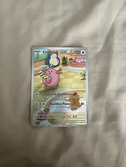 Pokemon Chansey TCG Twilight Masquerade Holo Card Illustration Rare 187/167 - Image 1