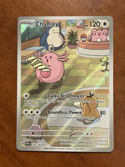 Pokemon Chansey Twilight Masquerade 187/167 Illustration Rare Holo Full Art MINT - Image 1