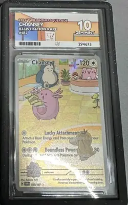 Pokemon TCG Chansey Twilight Masquerade Illustration Rare Card 187/167 Ace 10 - Image 1